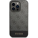 Pouzdro Guess 4G Stripe iPhone 14 šedé
