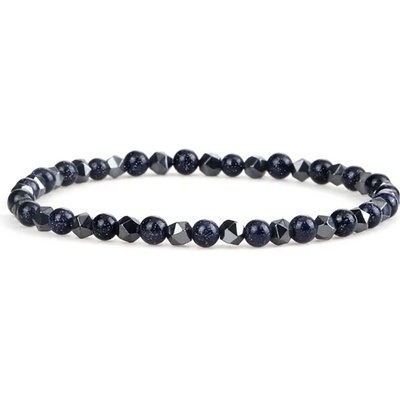 Daniel Dawson Korálkový náramek Giulio Modrý Pískovec a Hematit NR2115/21 Modrá