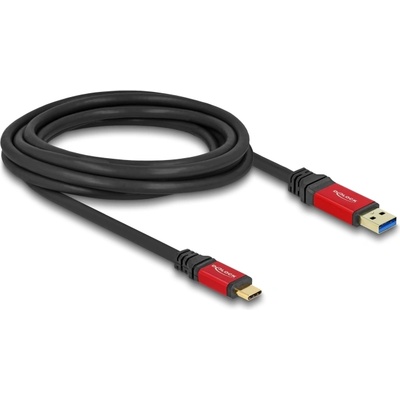 Delock USB 10 Gbps кабел USB Type-A мъжки към USB Type-C мъжки 3 m червен метал