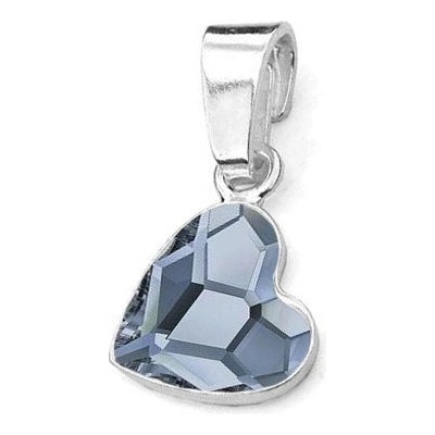 Nubis Stříbrný přívěsek se srdcem Crystals from Swarovski Denim Blue NB 0205 DB