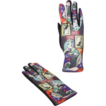 Дамски ръкавици с цветен принт жена с книга