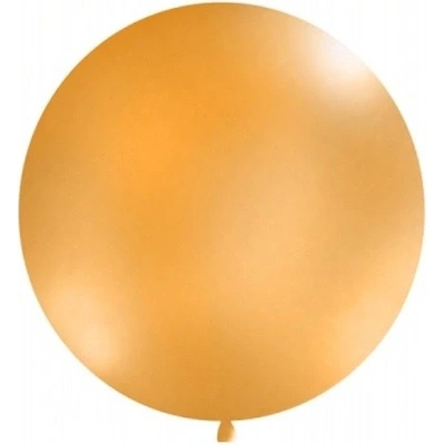 PartyDeco Balón kulatý obří pastelový o průměru 1 m oranžový