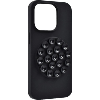 Gigapack iPhone 15 Pro GIGAPACK Силиконов капак за телефон, матов, с вендуза, ЧЕРЕН GP-187389 (GP-187389)