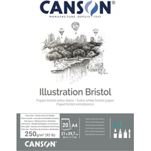 Canson Illustration Bristol Skicák v lepenej väzbe A4 250g 20 listov
