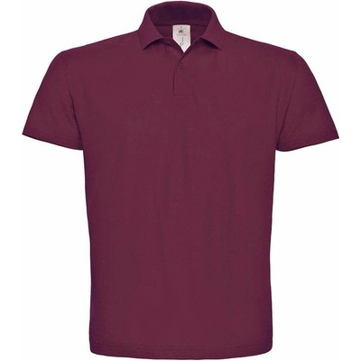 B&C ID.001 Piqué polo tričko červené wine