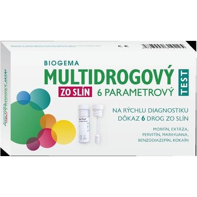 Biogema multidrogový test na stanovenie drog zo slín 6 parametrový