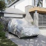 vidaXL Покривало за кола, за SUV, с каишки, цяло, сребрист, M, PEVA (4008955)