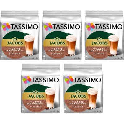 Douwe Egberts Tassimo Latte Macchiato 16 капсули (8 напитки) кашон 5 опаковки