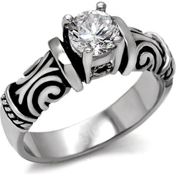 Šperky4U ocelový prsten se zirkonem AL 0108