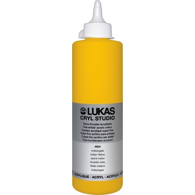LUKAS Cryl Studio Plastic Bottle АКРИЛНА боя Indian Yellow 500 ml 1 бр (746240500)