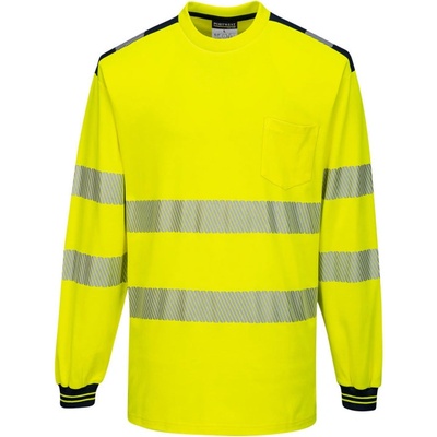 Portwest tričko PW3 Hi-Vis L/S T185 dlouhý rukáv žltá/čierna M