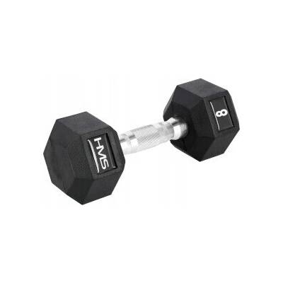 HMS Jednoručné činky s povrchovou úpravou/pogumované 1 x 8 kg
