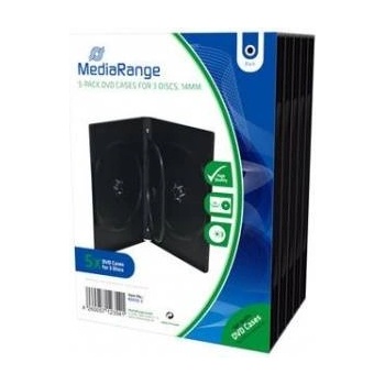 MediaRange DVD кутия за 3 диска, черна