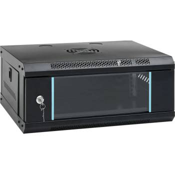 vidaXL 4U сървърен шкаф за стенен монтаж, 19", IP20, 53x40x21 см (30256)