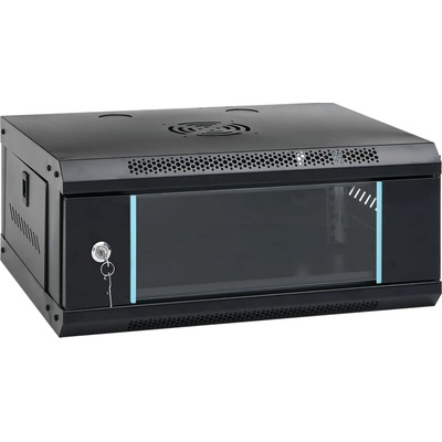 vidaXL 4U сървърен шкаф за стенен монтаж, 19", IP20, 53x40x21 см (30256)