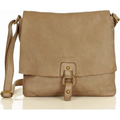 Mazzini Marco kožená kabelka vintage old pelle taupe v46k