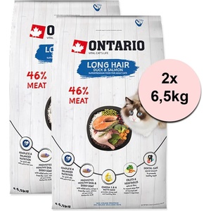 ONTARIO Онтарио Кот Дълга Коса Патешко и Сьомга 2 x 6, 5 кг