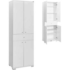 TopMebel Diamond TopMebel двукрилен гардероб в бял гланц 60x38x187cm