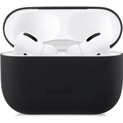 Holdit Калъф за слушалки Holdit - Silicone, AirPods Pro 1/2, черен (7330985144660)