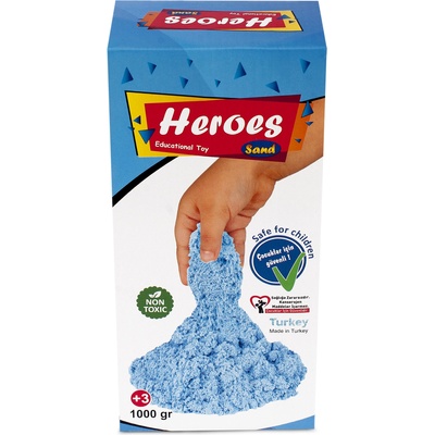 Heroes Кинетичен пясък в кутия Heroes - Син цвят, 1000 g (KUM-002)