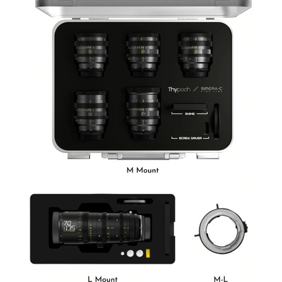 Thypoch Simera-C 21/28/35/50/75mm Catta Zoom 70-135mm (M-L_Black_Case_7pcs)