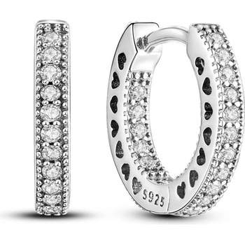 DELIS Сребърни обеци, jw488, дизайн на кръг с цирконий, с родиево покритие (jw488)