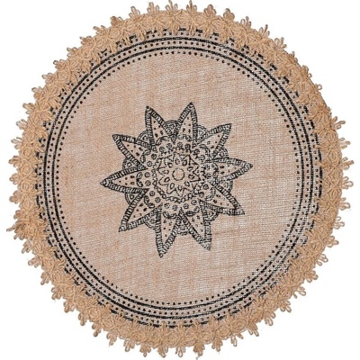 PRESTIERANIE JUTA ORNAMENT 39CM ČIERNA NATUR SUPER CENA!