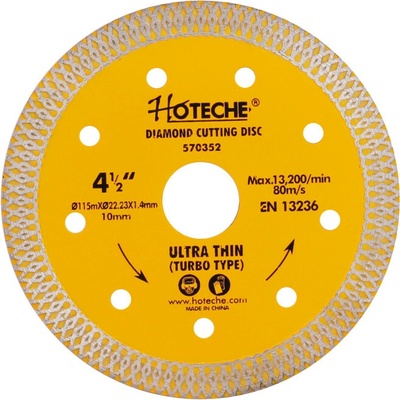 Hoteche Diamantový rezný kotúč úzky 115 mm HT570352