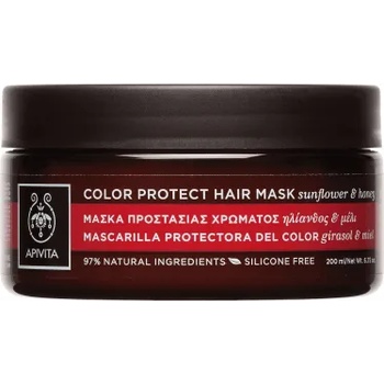 APIVITA Преструктурираща маска за боядисана коса слънчоглед и мед , Apivita Color Protect Hair Mask With Sunflower And Honey 200ml
