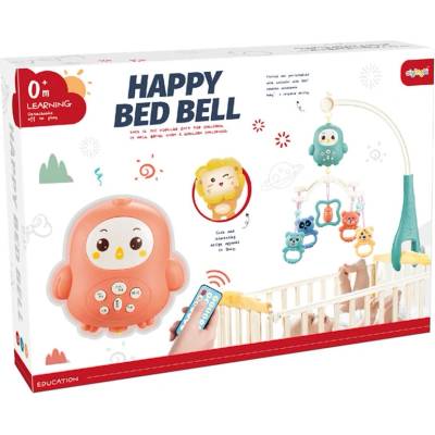 Raya Toys Музикална въртележка за кошара Raya Toys - Пингвин, оранжев (503125064)