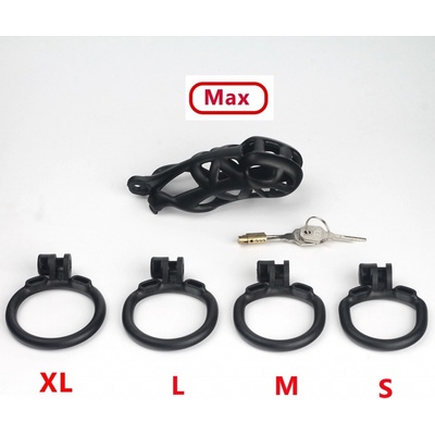 Černý pás cudnosti se 4 nástavci 10 cm dlouhý – Zboží Mobilmania