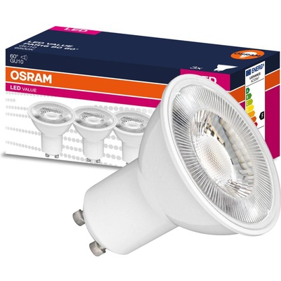Osram 3x LED žárovka GU10 6,9W = 80W 575lm 6500K Studená bílá 60°