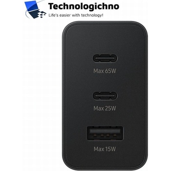 за Samsung Зарядно 220V 65W PD Type C x 2/USB A/ Type C M/M (EP-T6530NBEGWW)