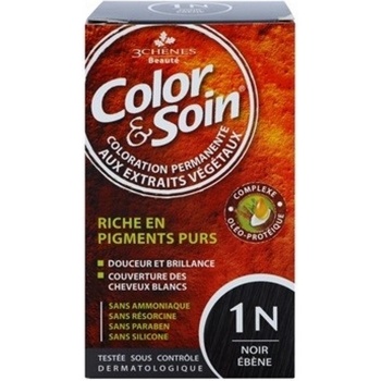 Color & Soin barva na vlasy 1N Ebenová černá 135 ml