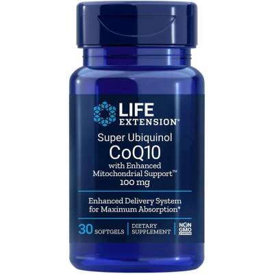 Life Extension Super Ubiquinol CoQ10, 100 mg, 30 софтгел капсули, Life Extension (01437 LE)