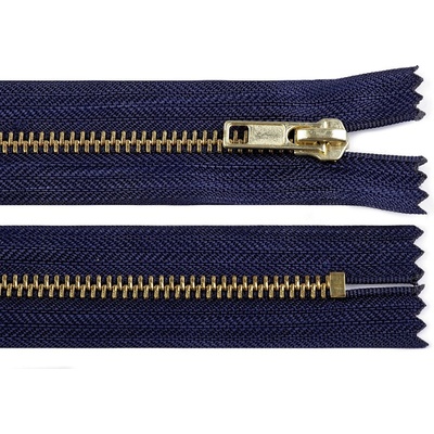 Kovový zip šíře 6 mm délka 12 cm 330 modrá tmavá