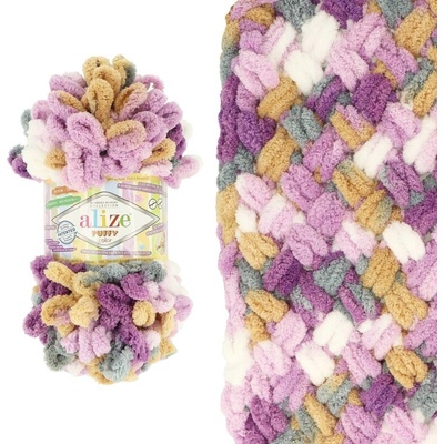 Alize Puffy Color 6522 fialovo hnedá