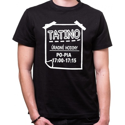 Fajntričko tričko Tatino Úradné hodiny čierna