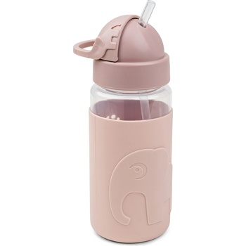 Done by Deer Бутилка Easy Grip Elphee със сламка 350 мл розова (1039441)