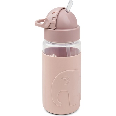 Done by Deer Бутилка Easy Grip Elphee със сламка 350 мл розова (1039441)