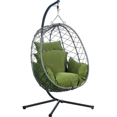 Pepita Sicilia единичен градински фотьойл с възглавници - сиво-зелено (GS-S2002_grey-green)