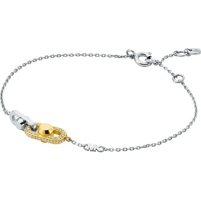 Michael Kors Strieborný bicolor náramok so zirkónmi Astor Link MKC1737CZ931
