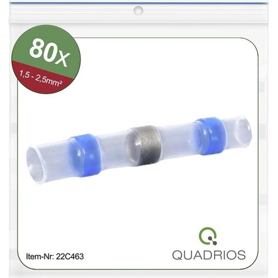 Quadrios 22C463 krimpovacie spojka so zmršťovacou bužírkou 1.5 mm² 2.5 mm² úplne izolované modrá 1 sada