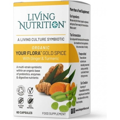 Living Nutrition Fermentovaná synbiotika Goldspice 60 ks