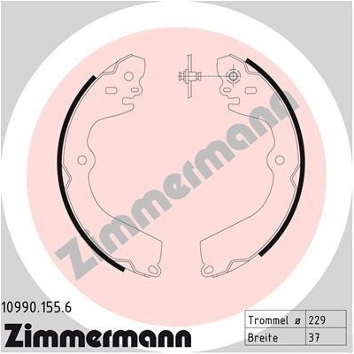 Sada brzd. čeľustí parkov. brzdy ZIMMERMANN 10990.155.6