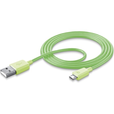 Cellularline Кабел Cellularline - 3942, USB-A/Micro USB, 1 m, зелен (3942)