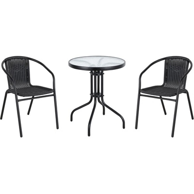 NOELA Set záhradného nábytku ratanový BISTRO 1+2