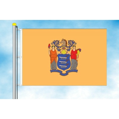 LIBEA, s.r.o. New Jersey vlajka Rozměr: 30×45 cm, Uchycení: Karabiny na stožár