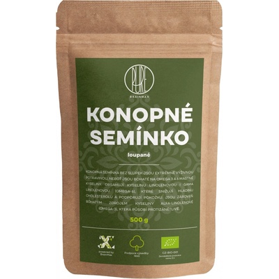 BrainMax Pure konopné semínko loupané BIO 500 g
