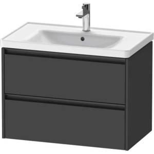 Duravit Ketho. 2 - Шкафче за умивалник 55x78x46 см, 2 чекмеджета, графит матово K25283049490000 (K25283049490000)